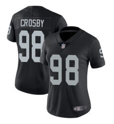 Women Raiders 98 Maxx Crosby Black Team Color Stitched Football Vapor Untouchable Limited Jersey