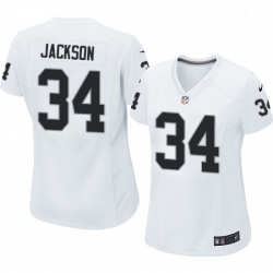 Womens Nike Oakland Raiders 34 Bo Jackson Game White NFL Jersey