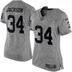 Womens Nike Oakland Raiders 34 Bo Jackson Limited Gray Gridiron NFL Jersey