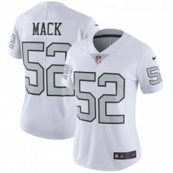 Womens Nike Oakland Raiders 52 Khalil Mack Elite White Rush Vapor Untouchable NFL Jersey