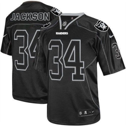 Nike Raiders #34 Bo Jackson Lights Out Black Youth Stitched NFL Elite Jersey