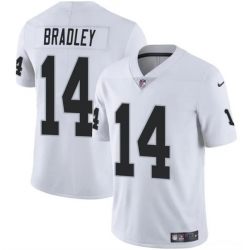 Youth Las Vegas Raiders 14 Carter Bradley White Stitched Football Jersey