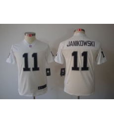 Youth Nike NFL Oakland Raiders #11 Sebastian Janikowski White Color[Youth Limited Jerseys]