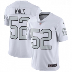 Youth Nike Oakland Raiders 52 Khalil Mack Elite White Rush Vapor Untouchable NFL Jersey