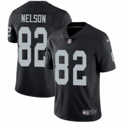 Youth Nike Oakland Raiders 82 Jordy Nelson Black Team Color Vapor Untouchable Limited Player NFL Jersey