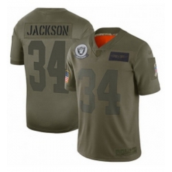 Youth Oakland Raiders 34 Bo Jackson Limited Camo 2019 Salute to Service Football Jersey