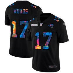 Los Angeles Rams 17 Robert Woods Men Nike Multi Color Black 2020 NFL Crucial Catch Vapor Untouchable Limited Jersey