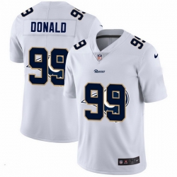 Los Angeles Rams 99 Aaron Donald White Men Nike Team Logo Dual Overlap Limited NFL Jersey