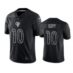 Men Los Angeles Rams 10 Cooper Kupp Black Reflective Limited Stitched Football Jersey