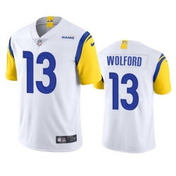 Men Los Angeles Rams 13 John Wolford White Vapor Untouchable Limited Stitched Football Jersey