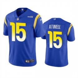 Men Los Angeles Rams 15 Tutu Atwell Royal Vapor Untouchable Limited Stitched Football Jersey