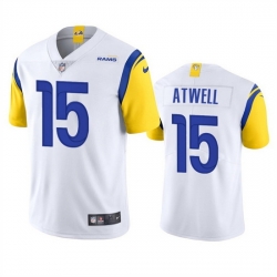 Men Los Angeles Rams 15 Tutu Atwell White Vapor Untouchable Limited Stitched Football Jersey