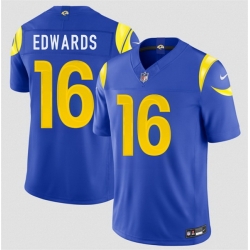 Men Los Angeles Rams  16 Tru Edwards Royal 2026 F U S E  Vapor Limited Stitched Football Jersey
