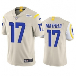 Men Los Angeles Rams 17 Baker Mayfield Bone Vapor Untouchable Limited Stitched Football Jersey