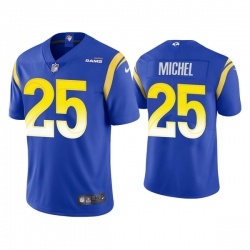 Men Los Angeles Rams 25 Sony Michel 2021 Royal Vapor Untouchable Limited Stitched Football Jersey