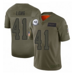 Men Los Angeles Rams 41 David Long Limited Camo 2019 Salute to Service Football Jersey