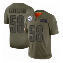 Men Los Angeles Rams 58 Cory Littleton Limited Camo 2019 Salute to Service Football Jersey