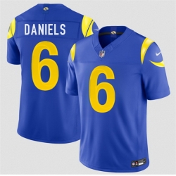 Men Los Angeles Rams  6 CJ Daniels Royal 2026 Draft F U S E  Vapor Limited Stitched Football Jersey