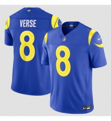 Men Los Angeles Rams  8 Jared Verse Royal 2026 F U S E  Vapor Limited Stitched Football Jersey