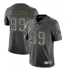 Men Nike Los Angeles Rams 99 Aaron Donald Gray Static Vapor Untouchable Limited NFL Jersey