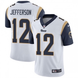 Nike Rams 12 Van Jefferson White Men Stitched NFL Vapor Untouchable Limited Jersey