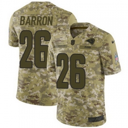 Nike Rams #26 Mark Barron Camo Mens Stitched NFL Limited 2018 Salute To Service Jersey