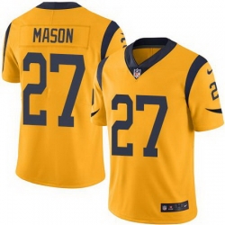 Nike Rams #27 Tre Mason Gold Mens Stitched NFL Limited Rush Jersey