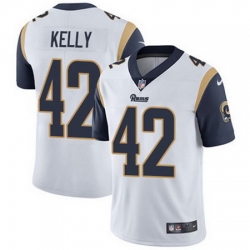 Nike Rams #42 John Kelly White Mens Stitched NFL Vapor Untouchable Limited Jersey