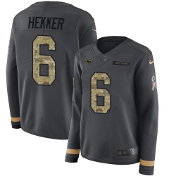 Nike Rams #6 Johnny Hekker Anthracite Salute to Service Jersey