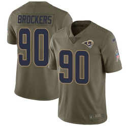 Nike Rams #90 Michael Brockers Olive Mens Stitched NFL Limited 2017 Salute to Service Jersey