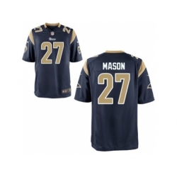 Nike St. Louis Rams 27 Tre Mason Blue Elite NFL Jersey