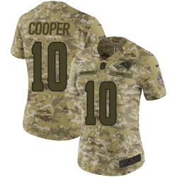 Nike Rams #10 Pharoh Cooper Camo Women Stitched NFL Limited 2018 Salute to Service Jersey