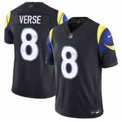 Women Los Angeles Rams 8 Jared Verse Black 2025 F U S E   Rivalries Vapor Limited Stitched Jersey