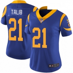 Womens Nike Los Angeles Rams 21 Aqib Talib Royal Blue Alternate Vapor Untouchable Limited Player NFL Jersey