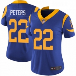 Womens Nike Los Angeles Rams 22 Marcus Peters Royal Blue Alternate Vapor Untouchable Limited Player NFL Jersey