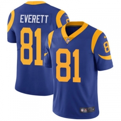 Nike Rams #81 Gerald Everett Royal Blue Alternate Youth Stitched NFL Vapor Untouchable Limited Jersey