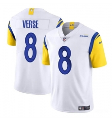 Youth Los Angeles Rams 8 Jared Verse White 2024 Draft Vapor Untouchable Stitched Football Jersey