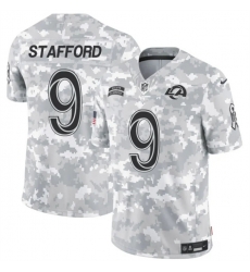 Youth Los Angeles Rams 9 Matthew Stafford 2024 F U S E Arctic Camo Salute To Service Limited Stitched Football Jersey