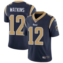 Youth Nike Rams #12 Sammy Watkins Navy Blue Team Color Stitched NFL Vapor Untouchable Limited Jersey