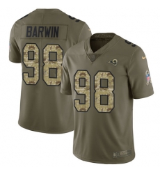 Youth Nike Rams #98 Connor Barwin Olive Camo Stitched NFL Limited 2017 Salute to Service Jersey