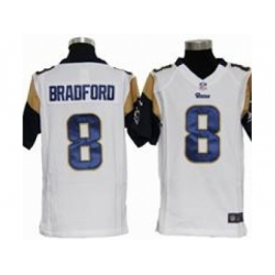 Youth Nike Youth St. Louis Rams #8 Sam Bradford white jerseys