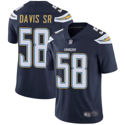 Chargers 58 Thomas Davis Sr Navy Blue Team Color Mens Stitched Football Vapor Untouchable Limited 