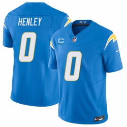 Men Los Angeles Chargers  0 Daiyan Henley Blue 2026 F U S E  2 Star C Patch Vapor Limited Stitched Football Jersey