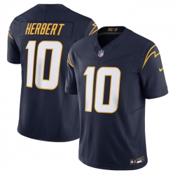 Men Los Angeles Chargers 10 Justin Herbert Navy 2023 F U S E  Vapor Untouchable Limited Stitched Jersey