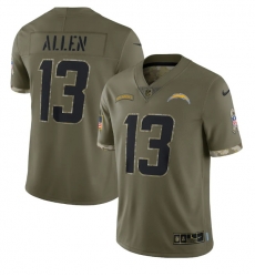 Men Los Angeles Chargers 13 Keenan Allen Olive 2022 Salute To Service Limited Stitched Jersey