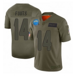 Men Los Angeles Chargers 14 Dan Fouts Limited Camo 2019 Salute to Service Football Jersey