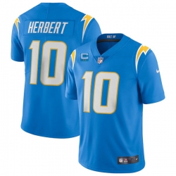Men Los Angeles Chargers 2022 #10 Justin Herbert Blue With 2-star C Patch Vapor Untouchable Limited Stitched Jersey