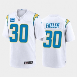 Men Los Angeles Chargers 2022 #30 Austin Ekeler White With 2-star C Patch Vapor Untouchable Limited Stitched NFL Jersey