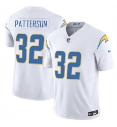 Men Los Angeles Chargers 32 Jaret Patterson White 2025 F U S E  Vapor Limited Stitched Football Jersey