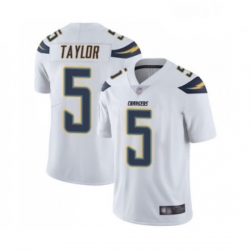 Men Los Angeles Chargers 5 Tyrod Taylor White Vapor Untouchable Limited Player Football Jersey